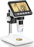 4.3" Coin Microscope - Aopick LCD Digital Microscope 1000X, 1080P USB Coin Magnifier for Error Coins with 8 Adjustable LED Lights, PC View, Compatible with MacOS Windows