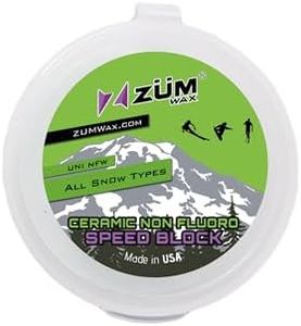 ZUMWax HIGH Speed Block Ski/Snowboard/Nordic/Cross-Country – Super Nano Racing Technology - Super-Fast!!! Environmentally Friendly & Non-Toxic! Fully TSCA Compliant!!!