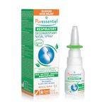 Puressentiel Respiratory Decongestant Nasal Spray 15ml - Cold & Flu - Hayfever & Blocked Nose Relief - Instant Action - 100% Natural & Organic Essential Oils - Sea Water - Suitable for 3y+