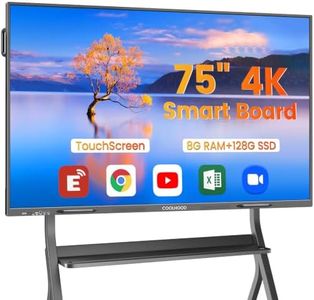 COOLHOOD 75" Smart Board, 4K UHD Touchscreen Interactive Digital Whiteboard Display, Electronic All-in-One Computer for Classroom Office Home Business w/Open App Ecosystem (Board & Wall Mount Only)