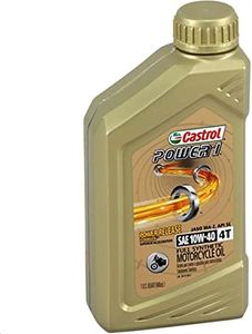 Castrol Power1 4T 10W-40 Full Synthetic Motorcycle Oil, 1 Quart, Pack of 6