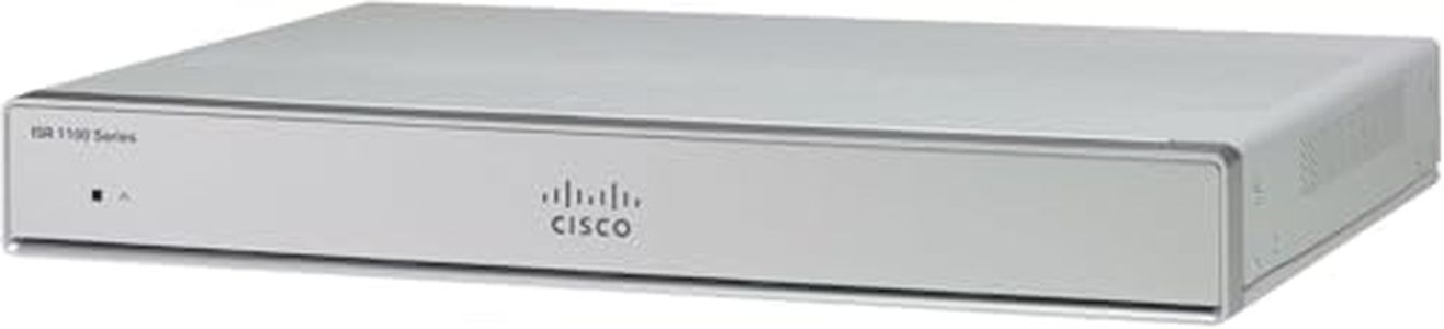 Routeur à Services intégrés Cisco C1111-4P avec 4 Ports Doubles Gigabit Ethernet (GbE), routeur Ethernet GE WAN, Garantie limitée d'un an sur Le matériel (C1111-4P) Argent