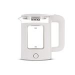 Tesora Electric Glass Kettle | Borosilicate Glass Body with Cool Touch PP Sleeve |1.5 Liter Capacity | 1350 Watts | Overheating & Boil Dry Protection | White | 1 Year Warranty by Tesora