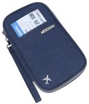 Wooum Passport Bag for Women Men Passport Wallet with Boarding Pass Bag Travel Document Passport Organizer with Credit Card Holder Travel Accessory Bag Navy Blue