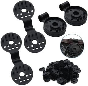 Mowpun 200 PCS Shade Cloth Plastic Clips, Sun Shade Cloth Heavy Duty Lock Grip, Black Round Shade Fabric Fixing Clamp Clips for Sunblock Net, Garden, Greenhouse, Patio, Plant Netting Cover