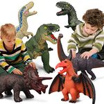 Gzsbaby 6 Piece Jumbo Dinosaur Toys for Kids and Toddlers, Dinosaur Toys for Kids 3-5, Large Soft Dinosaur Toys for Dinosaur Lovers - Perfect Dinosaur Party Favors, Birthday Gifts