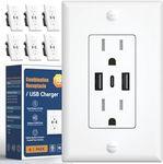 Amico 6.0A USB Outlet 6 Pack, 3-Por