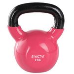 Amazon Brand - Symactive Vinyl Coated Solid Kettlebell for Gym Exercises, 2 kg