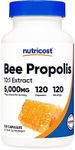 Nutricost Bee Propolis 10:1 Extract 5,000mg Equivalent, 120 Capsules - Gluten Free, Non-GMO, Vegetarian Dietary Supplement, from 500mg of 10:1 Extract