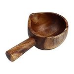 DOERDO 1Pcs Wooden Water Ladle Japanese Style Spoon Multipurpose Wooden Scoop for Kitchen Tool