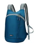 WATERFLY Foldable Lightweight Hiking Backpack: 15L Packable Hiking Daypack Men Women Ultralight Thin Backpack Casual Outdoor Bag for Travel Camping (Blue)