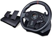 PXN Gaming Steering Wheel, V900 Xbox Steering Wheel with Pedals, 270/900° PS4 Steering Wheel PC Racing Wheel, Vibration Feedback Wheel for PC, PS3, PS4, Xbox One, Xbox Series X|S and Nintendo Switch