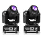 2 Pieces Moving Head Lights, LED RGBW DJ Beam Stage Lights dmx512 for Outdoor Bars Karaoke Christmas