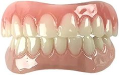 Instant Smile Comfort Fit Flex Teeth - Upper and Lower Matching Set, Natural Shade! Fix Your Smile at Home Within Minutes!