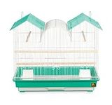 Prevue Hendryx SP1804TR-2 Triple Roof Bird Cage, Teal and White