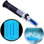 Real Instruments 0 To 100 PPT Salinity Refractometer For Seawater And Marine Fishkeeping Aquarium With Automatic Temperature Compensation ATC