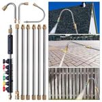 Pressure Washer Extension Wand Power Washer Lance with 6 Spray Nozzle Tips 4000 PSI Roof Cleaner Gutter Cleaner Window Washing Accessories