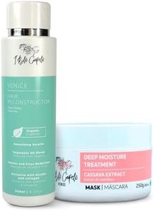 IBelli Capelli Keratin Hair Treatment Straightening (500Ml16.9 Fl. Oz) Venice Cassava Extract Argan Oil Hair Mask (250Gr8 Oz)