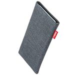 fitBAG Jive Gray custom tailored sleeve for Apple iPhone 6 Plus / 6S Plus / 7 Plus (5.5 inch) | Made in Germany | Fine suit fabric pouch case cover with MicroFibre lining for display cleaning