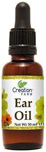 Creation Farm Ear Oil Drops with Mullein, Calendula, St Johns Wort, All Natural Herbal Relief for Earwax Removal, Earache Soothing, Itchy Irritated, Clogged or Dry Ears Made in USA