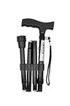 PEPE - Folding Walking Sticks for Men Disabled, Walking Sticks for Women, Folding Walking Sticks for Ladies, Walking Canes for Men Aluminium, Foldable Walking Stick Adjustable, Walking Stick Black