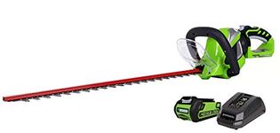 Greenworks 40V 24-inch Cordless Hedge Trimmer, 2Ah Battery and Charger Included