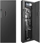 Biometric Gun Safe for Rifle, Shotguns, Pistols, Compact Long Gun Safe, Quick Access Fingerprint Gun Safe Firearm Case- Upgraded Biometric/Keypad/Key Access