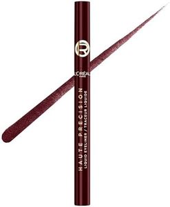 L'Oreal Paris Haute Precision Waterproof Liquid Eyeliner, Smudge-Proof Eye Liner with Micro-Tip, for up to 28HR Eye Makeup Wear, 050 Burgundy Cashmere