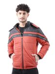 The Indian Garage Co Men's Slim Fit Jacket (0222-JKT16-05_Rust XL)