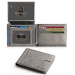 RUNBOX Slim Wallet for Men 15 Slots Ultra Large Capacity RFID Blocking Bifold Credit Card Holder with 2 ID Window