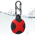 KACA IPX8 Waterproof Silicone Case Compatible with Apple AirTag - Full Protection, Keychain Included, Waterproof, Premium Food Grade Silicone, Scratch-Free, Safe for Kids and Pets [Black & Red]