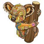 Blumuze Wooden Jigsaw Puzzles, Cute Koala Wooden Puzzles for Adults, Unique Shaped Animal Wood Puzzles, Wooden Animal Puzzles for Adults Kids with Wood Gift Box,294pcs-L-36.6 * 40cm