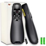 VIBOTON Laser Pointer, Wireless Presentation Clicker, PPT Presenter Slide Changer Controller with Receiver, Battery Indicator for Mac, PC, Laptop, Windows, Google Slide Changer - (2 Year Warranty)