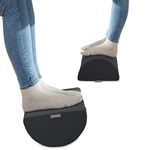 Leitz Desk Foot Rest, Adjustable Leg & Knee Support, Suitable For The Home Office, Relieves Shoulder & Back Ache, Made From Foam With A Fabric Cover, Ergo Cosy Range, Velvet Grey, 53710089