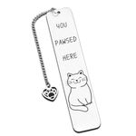 Cat Lover Gifts for Women Men, Cute Bookmarks for Reading Women Book Lovers Gifts, Cat Book Marks Gifts for Cat Lovers, Christmas Stocking Stuffers for Women Men Readers Birthday Valentines Day Gifts