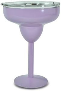 AGH Stainless Steel Margarita Tumbler with Lid, 10oz Insulated Martini Glasses, Double Wall Insulated Cocktail Tumbler Wine Glasses for Party, Vacation, Picnic, Pool, Beach Patio (Purple)