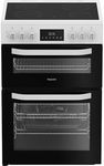 Hotpoint HDE6VDW 60cm Electric Double Cooker with Multiflow - White
