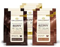 Saver Bundle Callebaut, Milk, Dark & White chocolate chips (6 x 2.5kg Bundle)