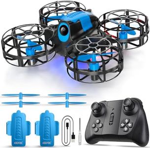 4DRC V18 Mini Drone with 2 Control Methods for Kids Beginners, 3D Flips, Lights, Headless Mode, 3 Speeds Adjustable, Auto Hover, Altitude Hold, 2 Batteries, RC Quadcopter Drones Fly Gift Toy for Boys
