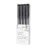 Copic Multiliner Coloured Marker Pen - Set of 4 Black, For Art & Crafts, Colouring, Graphics, Highlighter, Design, Anime, Professional & Beginners, Art Supplies & Colouring Books