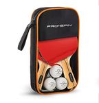 PRO SPIN Ping Pong Paddles - High-Performance 2-Player Set | Premium Table Tennis Rackets, 3-Star Ping Pong Balls, Compact Storage Case | Ping Pong Paddle Set for Indoor & Outdoor Games