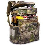 Laripwit Backpack Cooler 54 Cans Insulated Leak-Proof Camo Cooler Backpack Double Deck Lunch Backpack for Men Women - Perfect Tactical Soft Cooler Bag for Camping, Picnic, Beach, Hiking