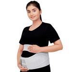 Leeford Ortho Pregnancy Support Belt | Back, Stomach, Diaphragm Pain Relief Maternity Belt for Pregnant Women (Grey, Size-XL)