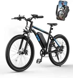 OTD 28MPH Electric Bikes for Adults[with Mobile Phone Holder], 26" Adults Electric Bicycles, 45 Miles PAS Range, 800W Peak Brushless Motor with 20° Uphill Electric Bicycles for Adults （UL 2849）