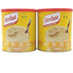 Meal Replacement SlimFast Meal Shake Powder Banana 10 Servings 365g Pack of 2 | High in Protein, Source of Fibre, Healthy Shake for Balanced Diet Plan with Vitamins and Minerals