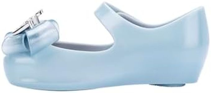 mini melissa Ultragirl II Disney Princess Mary Jane Flats for Toddlers, Pearly Blue, 6