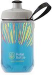 Polar Bottle Kids Insulated Water Bottle – 12oz Fireworks - Azure Blue - BPA Free Sport & Bike Water Bottle, Easy Squeeze Bottle Features for Kids