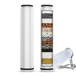 MEKO 2Pack 15 Layers Shower Filter Replacement Cartridge ONLY for ASIN B0BVM28CSL and B0CN6JTMYF, Shower Head Filter for Hard Water, Reduces Chlorine, Fluoride, Heavy Metals and Harmful Substances