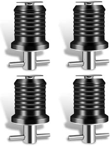 4 Pcs T-Handle Boat Drain Plug for 1 Inch Diameter Drains Stainless Steel Handle Marine Boat Drain Twist Plug