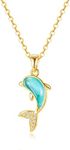 Dolphin Pendant Necklace Women Frie